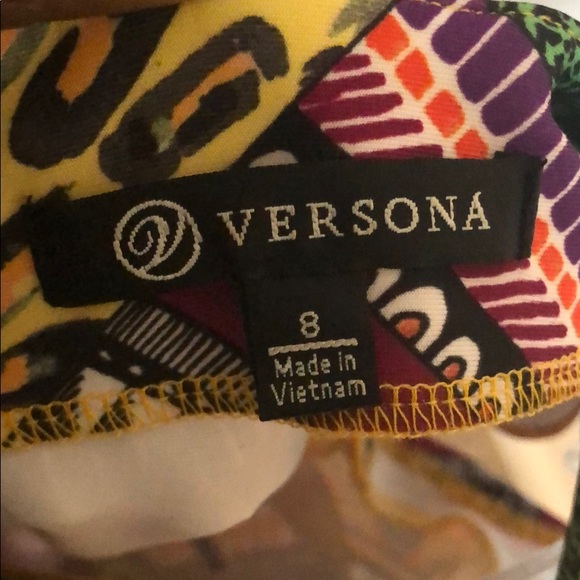 Ethnic Print Scuba Midi Dress- Sz 8 - Picture 4 of 4